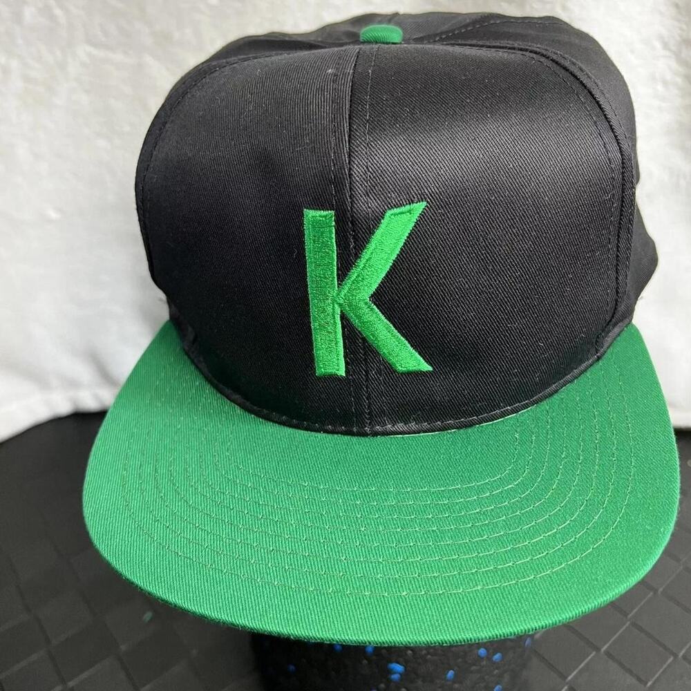 Kool cigarettes Vintage snapback hat promo cap black green 90s logo